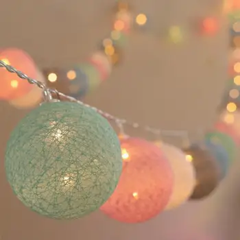 20 LED String Tuled Puuvilla Pallid Jõulud Vanik Helmed LED Ribad Haldjas Kerge Väljas Pulm jõuluehe Kodu