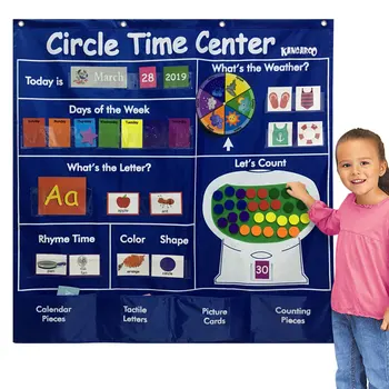 Lapsed Ringi Aeg Center Tasku Chart Määrata Lapse Haridus-Õppe Värv Kalender Lugedes Sõnastus Riim Pilte Tasku Skeem
