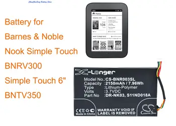 Cameron Sino Aku 2150mAh DR-NK03,S11ND018A Barnes&Noble BNRV300,BNTV350,Nook Simple Touch, Simple Touch 6
