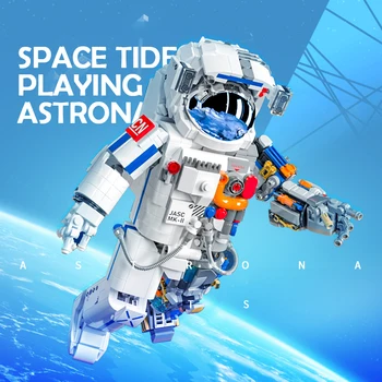 Spaceman Astronaut KES Loomingulise Aerospace Mudel ehitusplokid Uurida Kuu Satelliit-Mehaanilised Astronaut Robot Tellised Kid Mänguasi